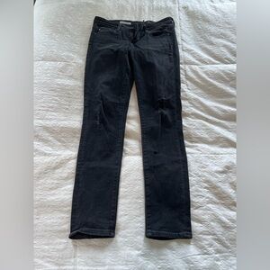 Women’s AG Adriano Goldschmied Black Stevie ankle Straight Leg Jeans size 25R